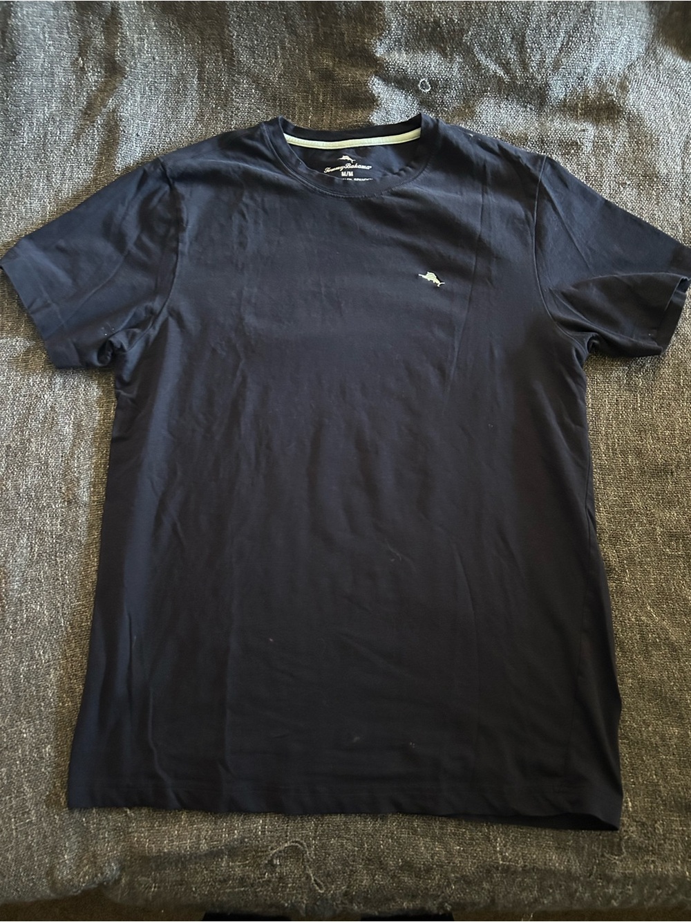 Tommy Bahama Navy Short-Sleeve Crewneck Tee with Subtle Logo